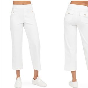 Spanx wide leg pull on twill pants